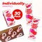 4E's Novelty 30 Packs Heart Candy Bracelet, Valentine Candies Bracelets Individually Wrapped Bulk with Love U Charm, Valentines Candies for Kids Classroom Exchange, Fun Candy Bracelet Valentines